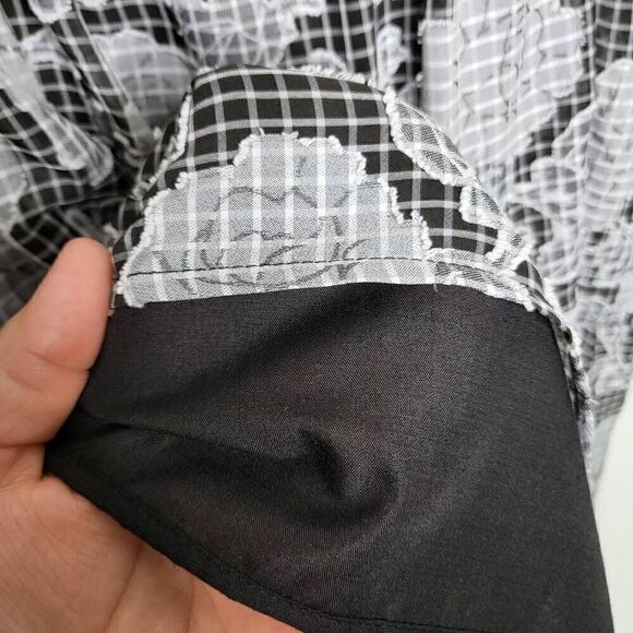 Crown & Ivy Tiered Ruffle Burnout Sleeveless Swing Mini Dress Size XL - Picture 7 of 11